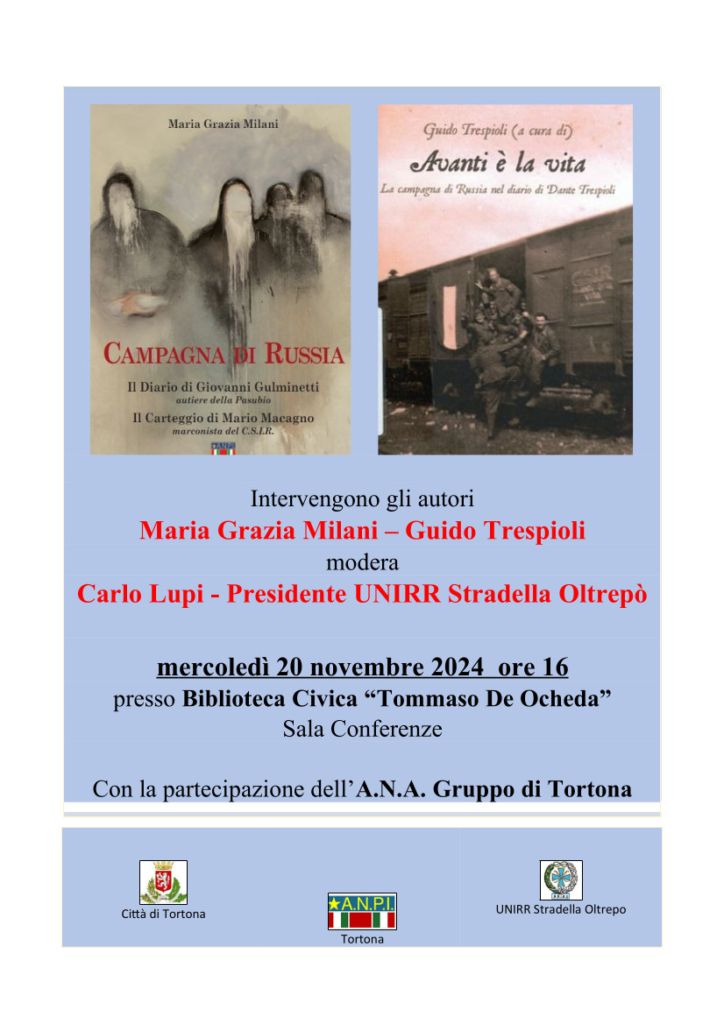 ANPI-sezione Tortona: presentazione libri - locandina