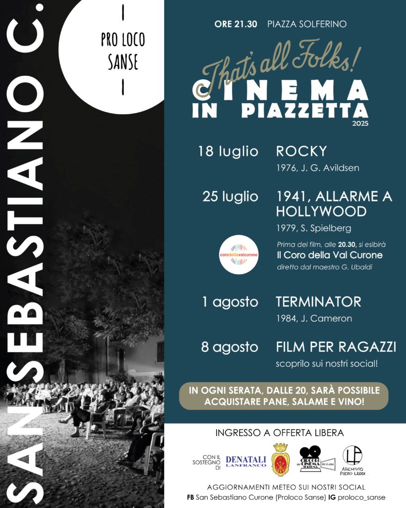 Cinema in Piazzetta 2025 - locandina