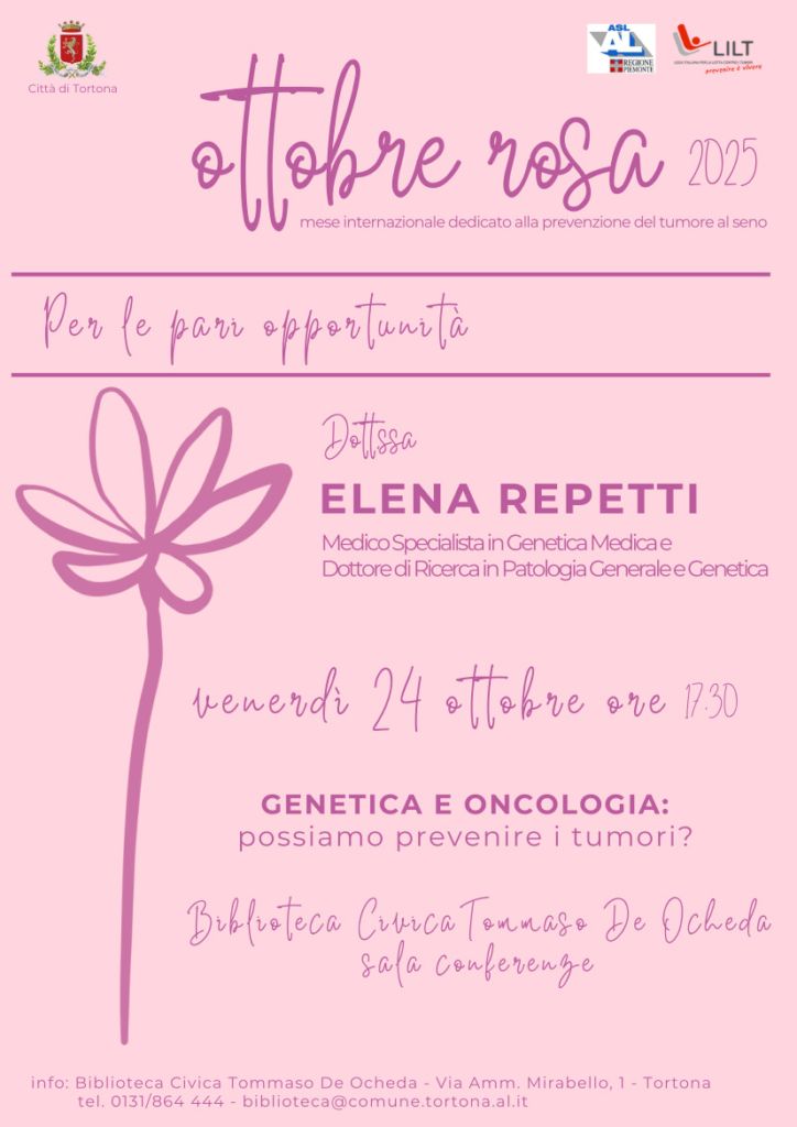 Ottobre Rosa: incontro sulla prevenzione - locandina