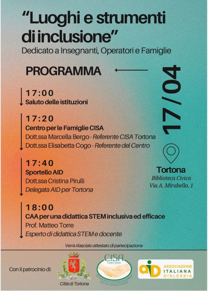 Luoghi e strumenti di inclusione - locandina